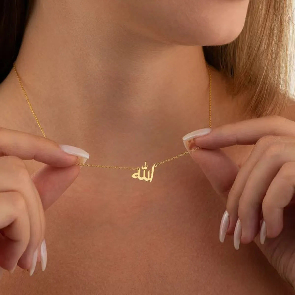 Arabic Letter Necklace – Love, God & Patience