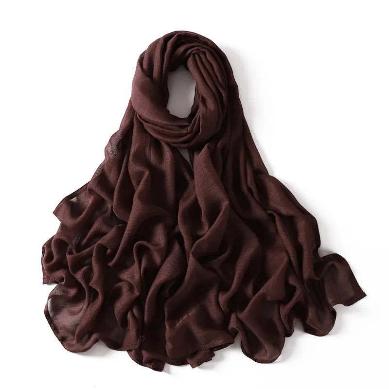 Solid Cotton Rayon Hijab Scarf