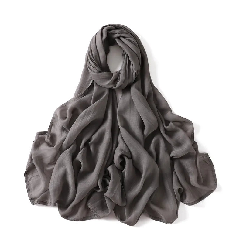 Solid Cotton Rayon Hijab Scarf