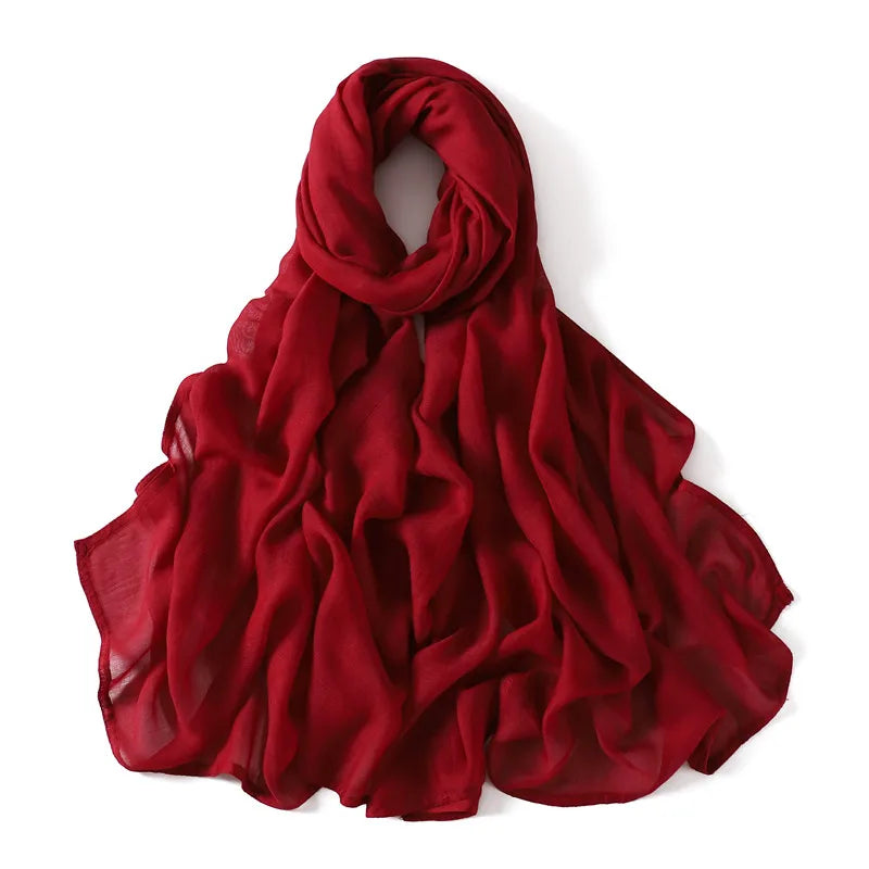 Solid Cotton Rayon Hijab Scarf