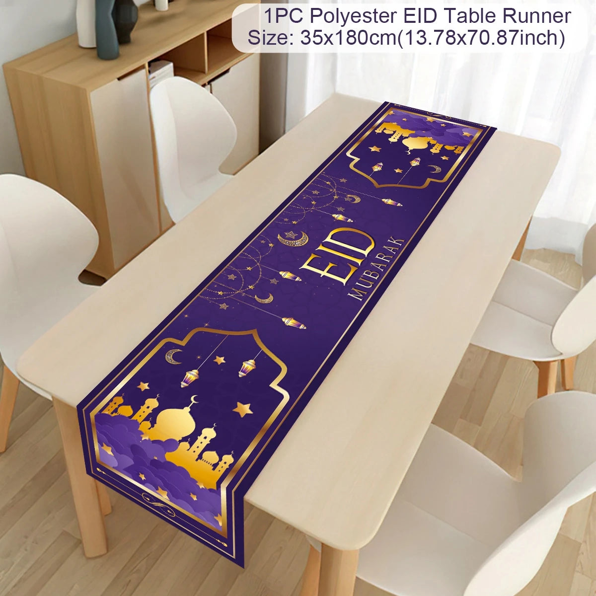 Ramadan Decoration 2025 Table Runner EID Mubarak Decor For Home Tablecloth Ramadan Kareem Islamic Muslim Party Eid Al Adha Gifts