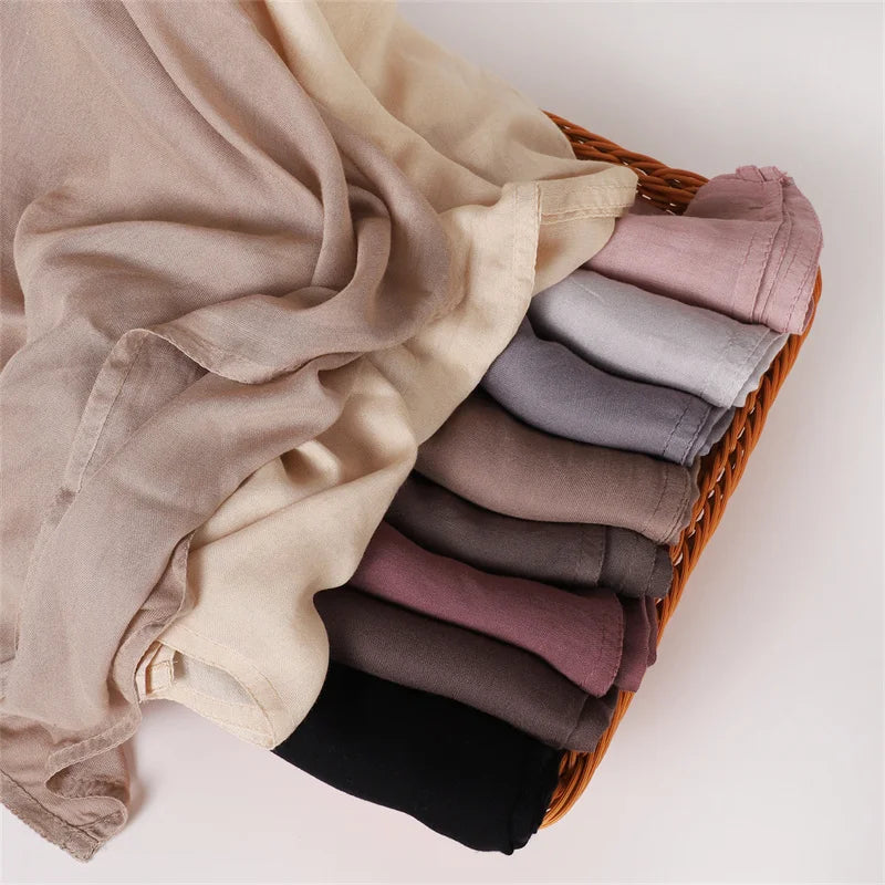 Ramadan Solid Cotton Rayon Hijab Sc