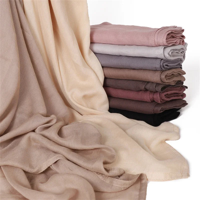 Ramadan Solid Cotton Rayon Hijab Sc