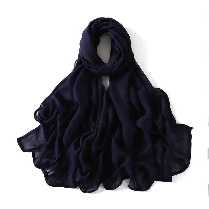 Solid Cotton Rayon Hijab Scarf