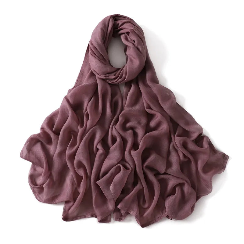 Solid Cotton Rayon Hijab Scarf