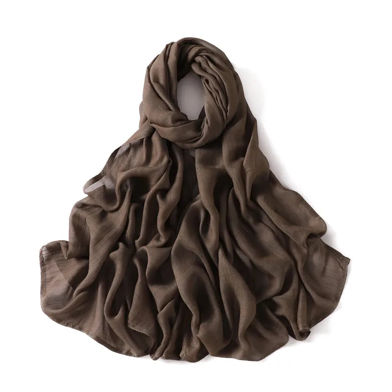 Solid Cotton Rayon Hijab Scarf