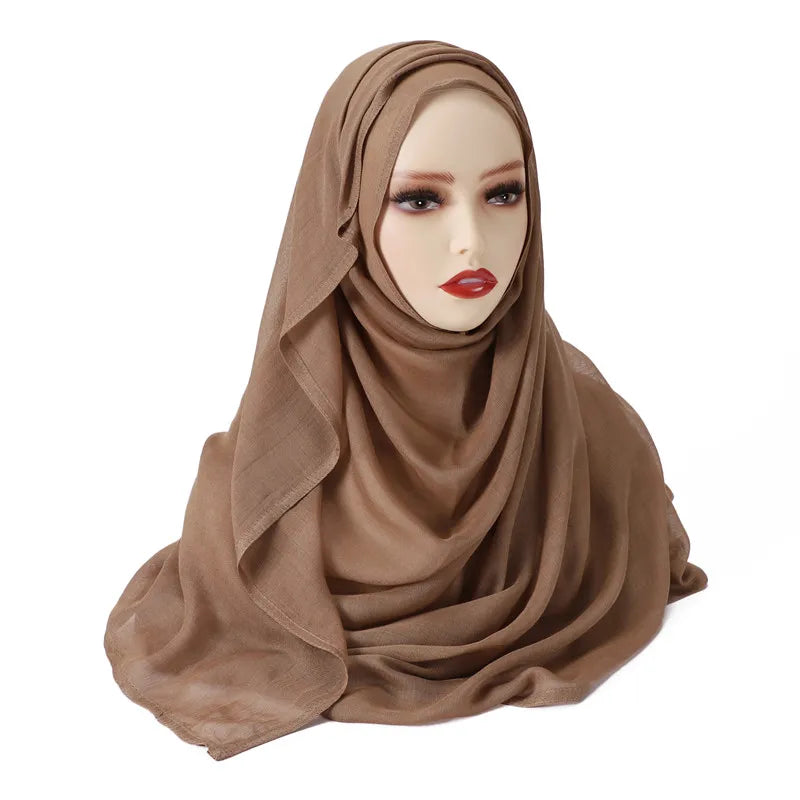 Solid Cotton Rayon Hijab Scarf