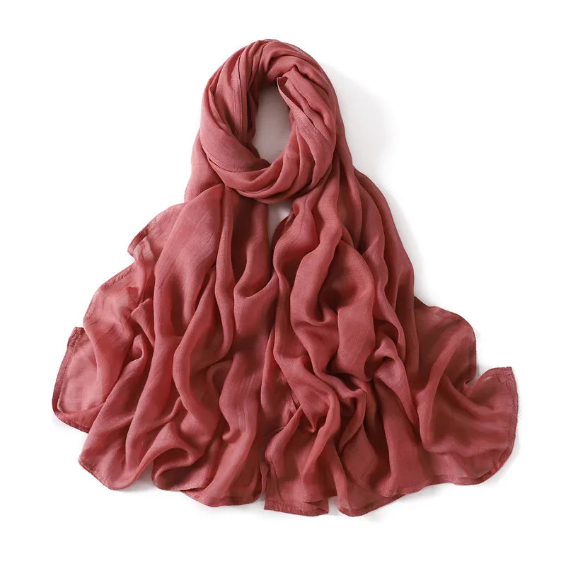 Solid Cotton Rayon Hijab Scarf